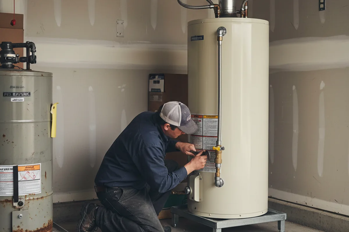 Water heater and shutoff valve replacement in Knoxville
